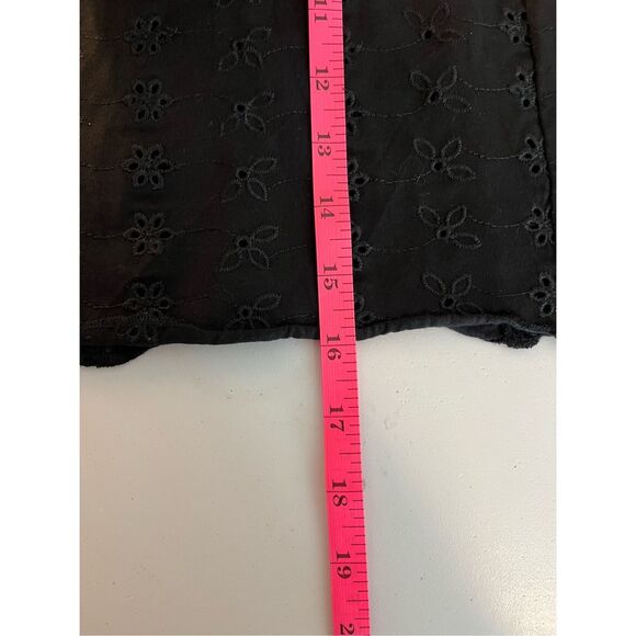 Brandy Melville High Neck Black Eyelet Cropped‎ Tank Top - Picture 6 of 6